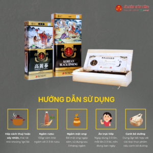 Hắc sâm Hàn Quốc (Korean Black ginseng 6Y 11-20 Root) Dạng củ 300g/hộp