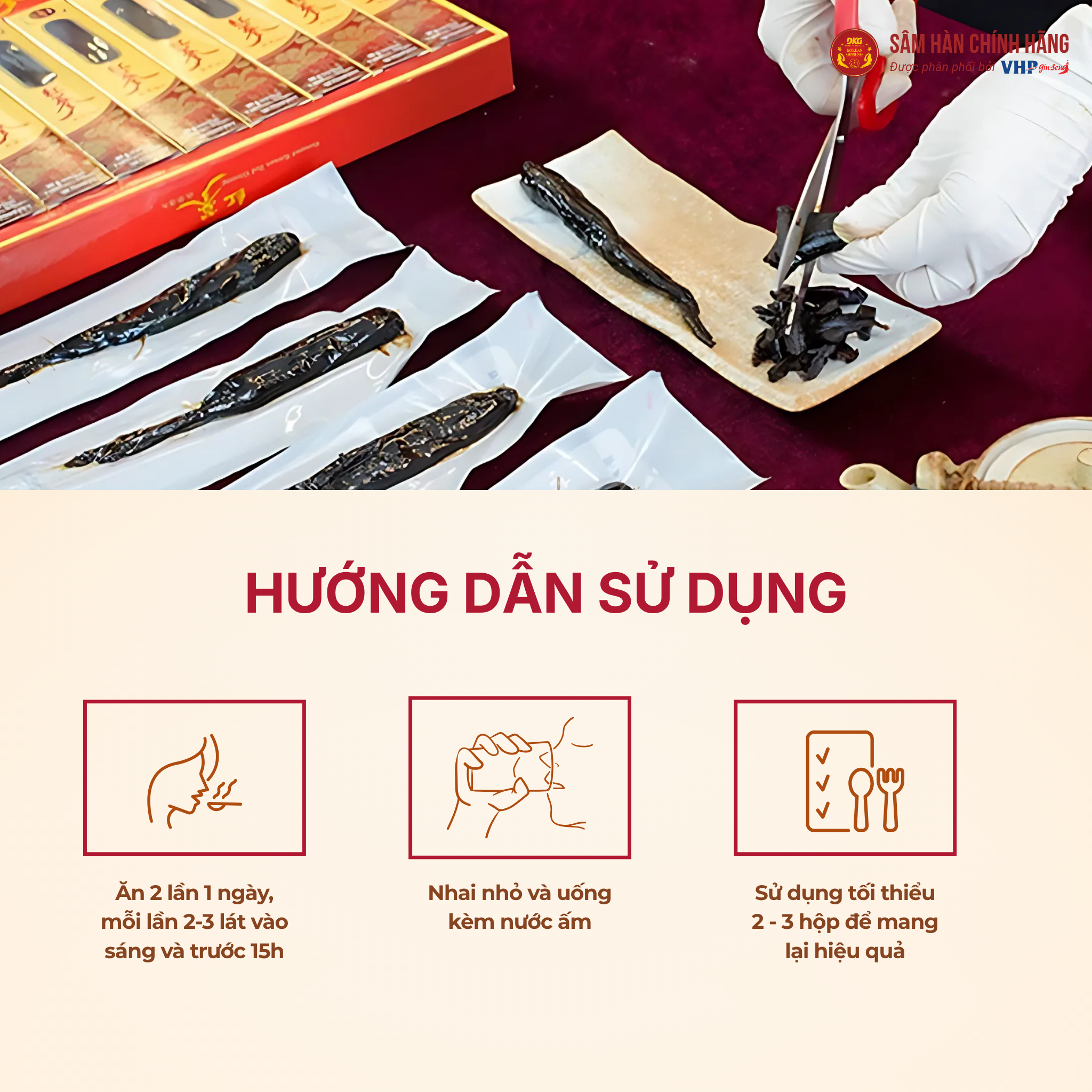 Hồng sâm nguyên củ mật ong hàn quốc 2 Hồng sâm mật ong Hàn Quốc (Honeyed Korean Red Ginseng) 30g*10 củ/hộp