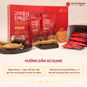 Nước hồng sâm Hàn Quốc (Korean Red Ginseng Gold) 80ml*30gói/hộp