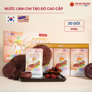 Nước Linh Chi Táo Đỏ cao cấp (Jujube linhzhi premium liquid) 80ml*30gói/hộp