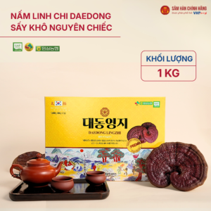 Nấm Linh Chi Daedong (Daedong Lingzhi) sấy khô nguyên tai 1000g/hộp