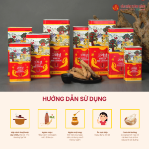 Hồng sâm củ khô 6 năm tuổi (Korean Red Ginseng 6Y 3-5 Root) 75g/hộp