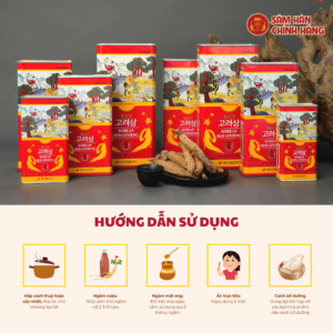 Hồng sâm củ khô Hàn Quốc Premium 150 gram 6-10 củ
