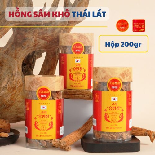 Hồng sâm HQ thái lát (200g dạng lọ) – Daedong