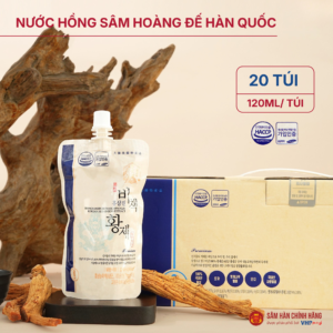 Nước Hồng Sâm Hoàng Đế Hàn Quốc (Hongsamjin Bichaek Hwangje - Korean Red Ginseng Extract) 120ml*20gói/hộp