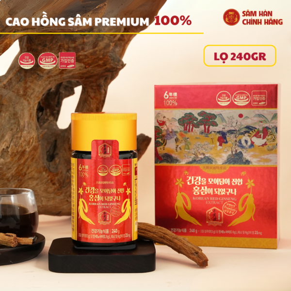 Cao hồng sâm nguyên chất 100%