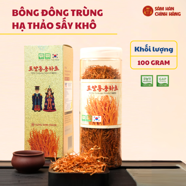 Bông đông trùng hạ thảo khô