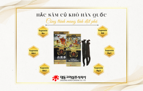 Hắc sâm củ khô Hàn Quốc - Daedong