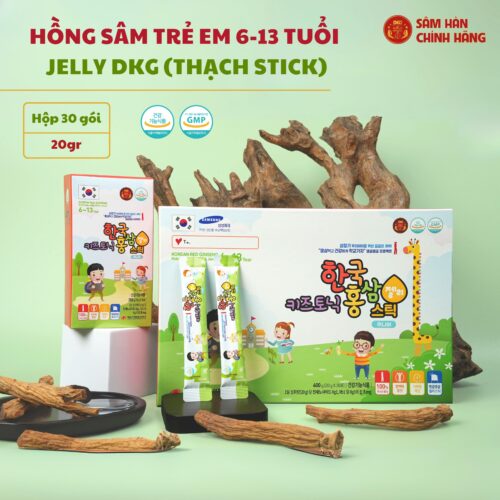Hồng sâm trẻ em Hàn Quốc 6-13 tuổi Jelly DKG (thạch stick)