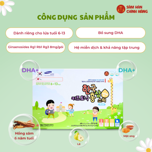 Hồng sâm baby (trẻ em) 6-13 tuổi