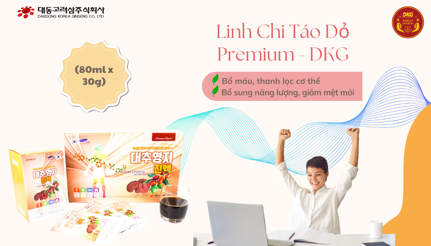 Linh chi táo đỏ Premium Daedong - Giải pháp thanh lọc tự nhiên