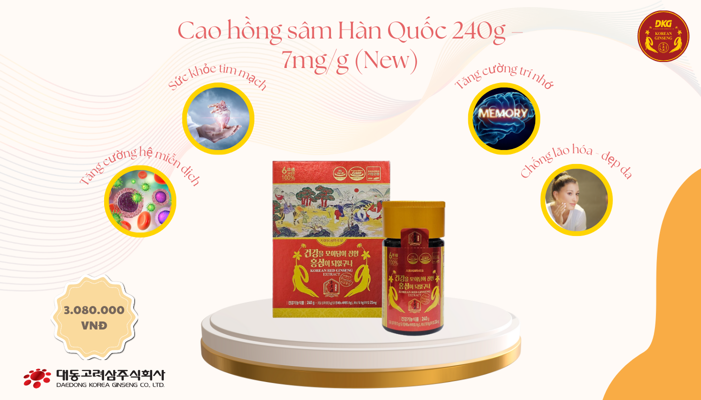 Cao hồng sâm nguyên chất Daedong - Sức khỏe bạn, niềm tin chúng tôi