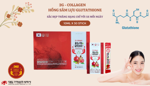 Hồng sâm lựu Glutathione: Bí quyết cho làn da rạng rỡ, sức khỏe dẻo dai