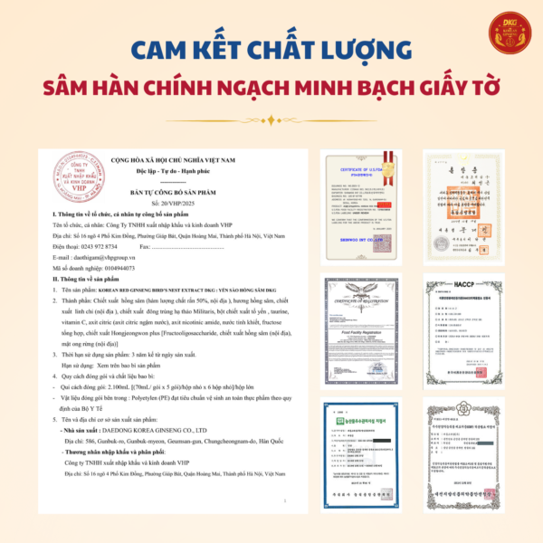 Yến sào hồng sâm DKG