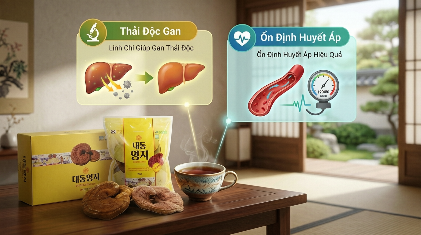 Những tác dụng của linh chi Hàn Quốc đối với sức khỏe