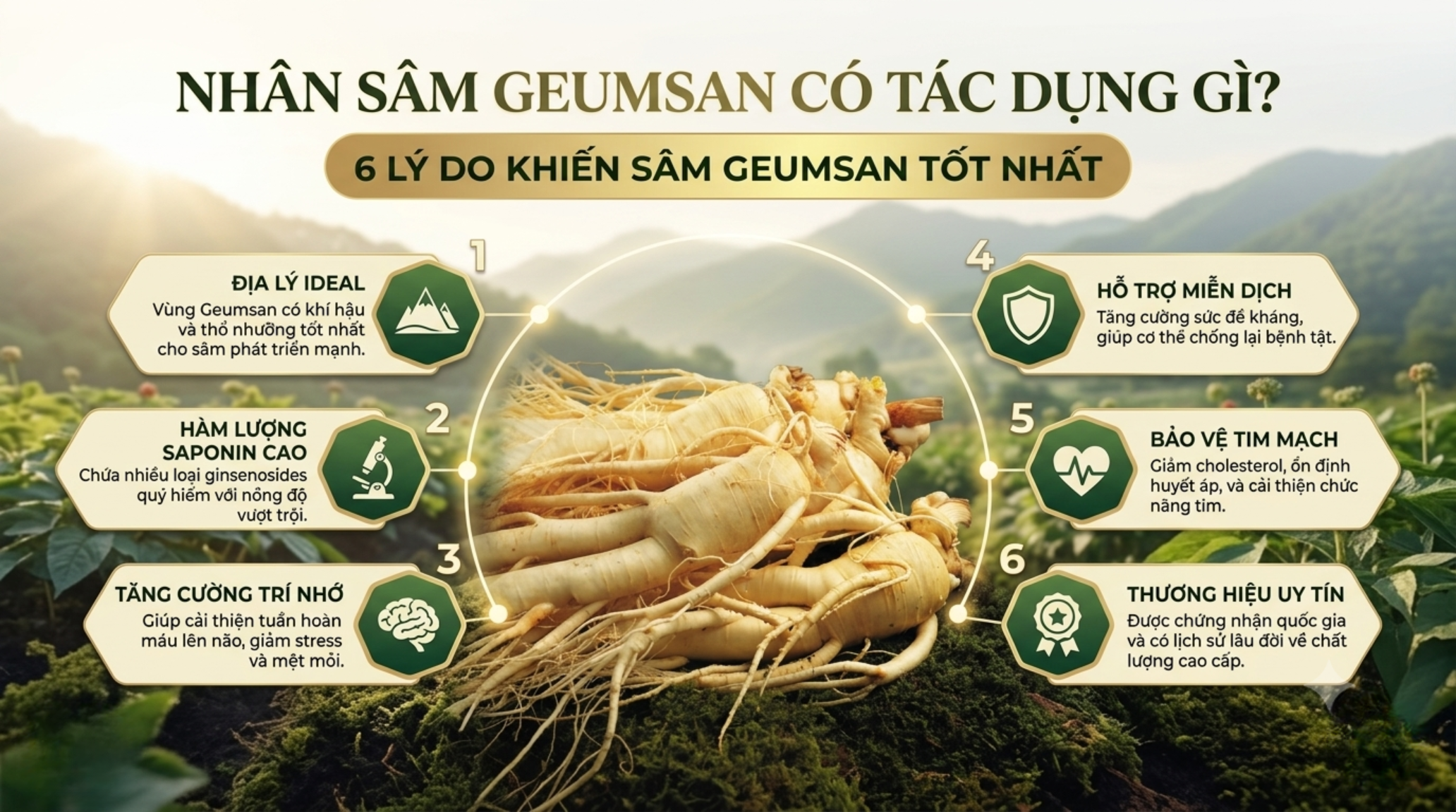 Lý do khiến nhân sâm Geumsan chất lượng