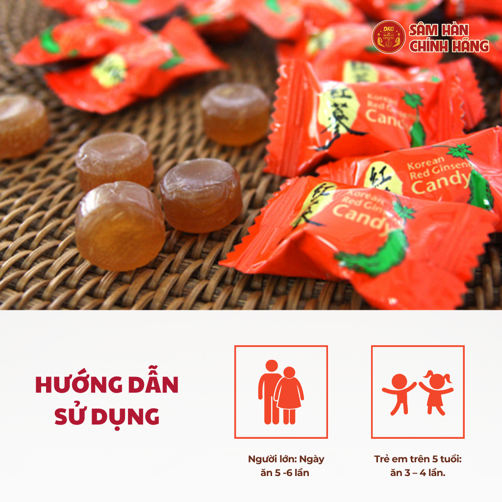 Kẹo hồng sâm Hàn Quốc 120g DKG 2 Kẹo hồng sâm Hàn Quốc 120g DKG