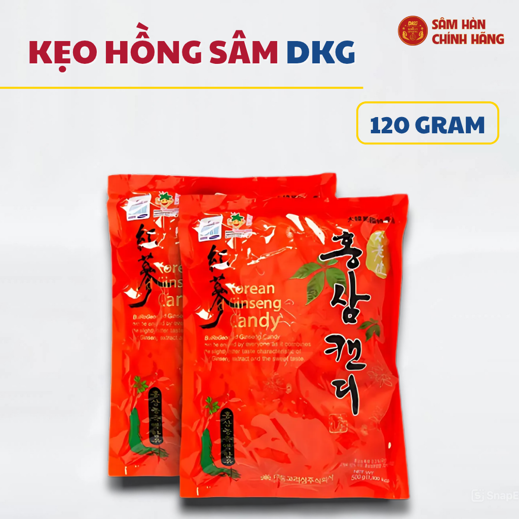 Kẹo hồng sâm Hàn Quốc 120g DKG Kẹo hồng sâm Hàn Quốc 120g DKG