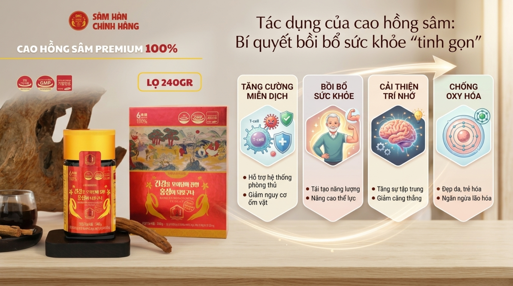 Tác dụng của cao hồng sâm: Bí quyết bồi bổ sức khỏe “tinh gọn”