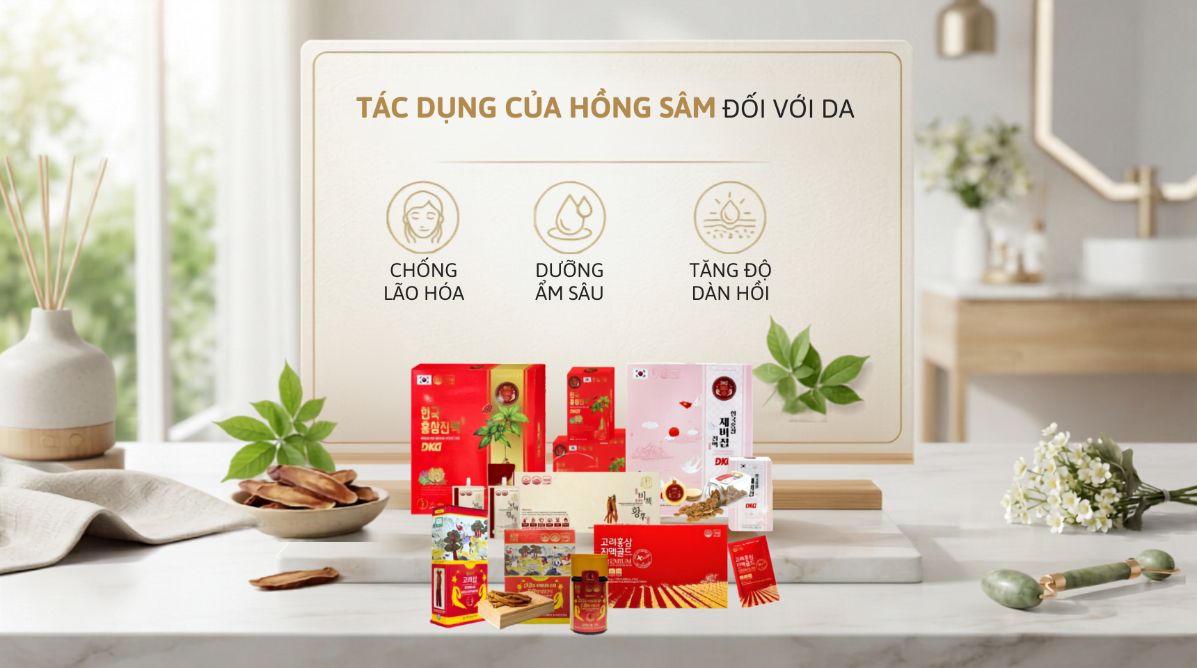 Tác dụng của hồng sâm đối với da Tác dụng của hồng sâm đối với da